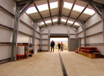 Scene from the Channel 5 episode showing the full building